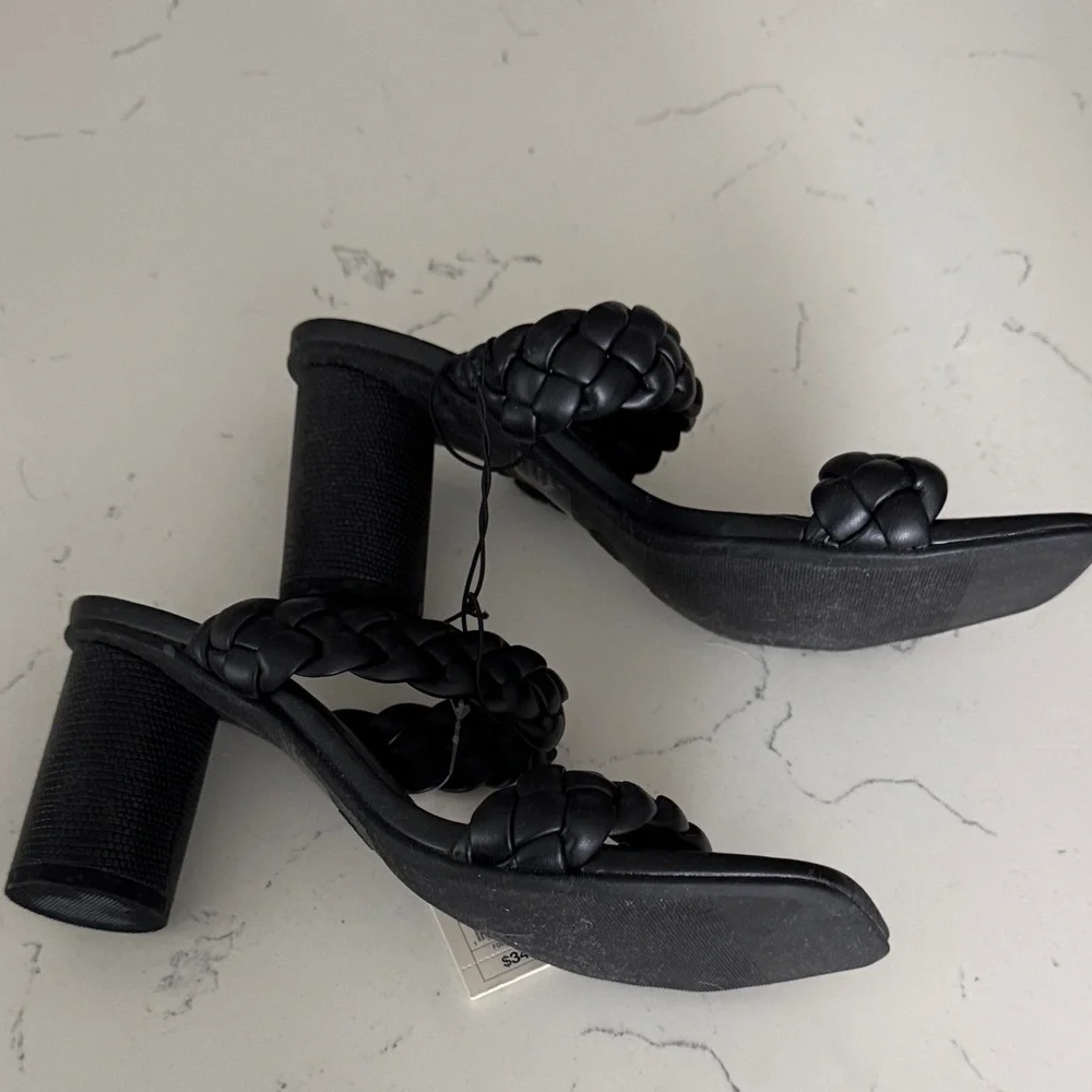 a new day Black Braided Double-Strap Slide Heels - Picture 2 of 5